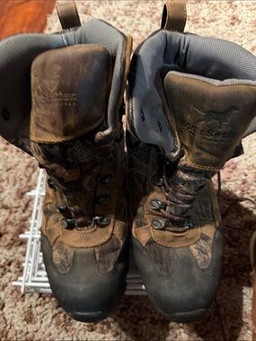 Irish Setter Brown Camouflage Lace-Up Hunting Boots